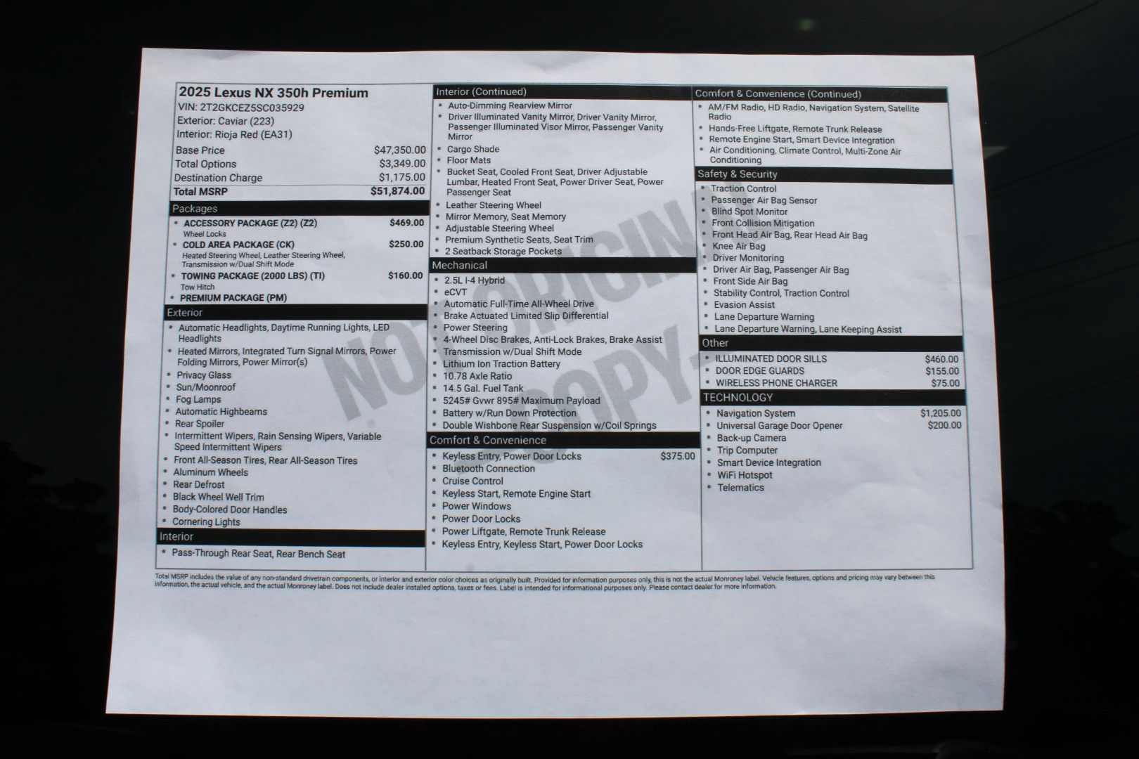 lexus nx hybrid 2025 2T2GKCEZ5SC035929 image lexus nx hybrid 2025 2T2GKCEZ5SC035929 image